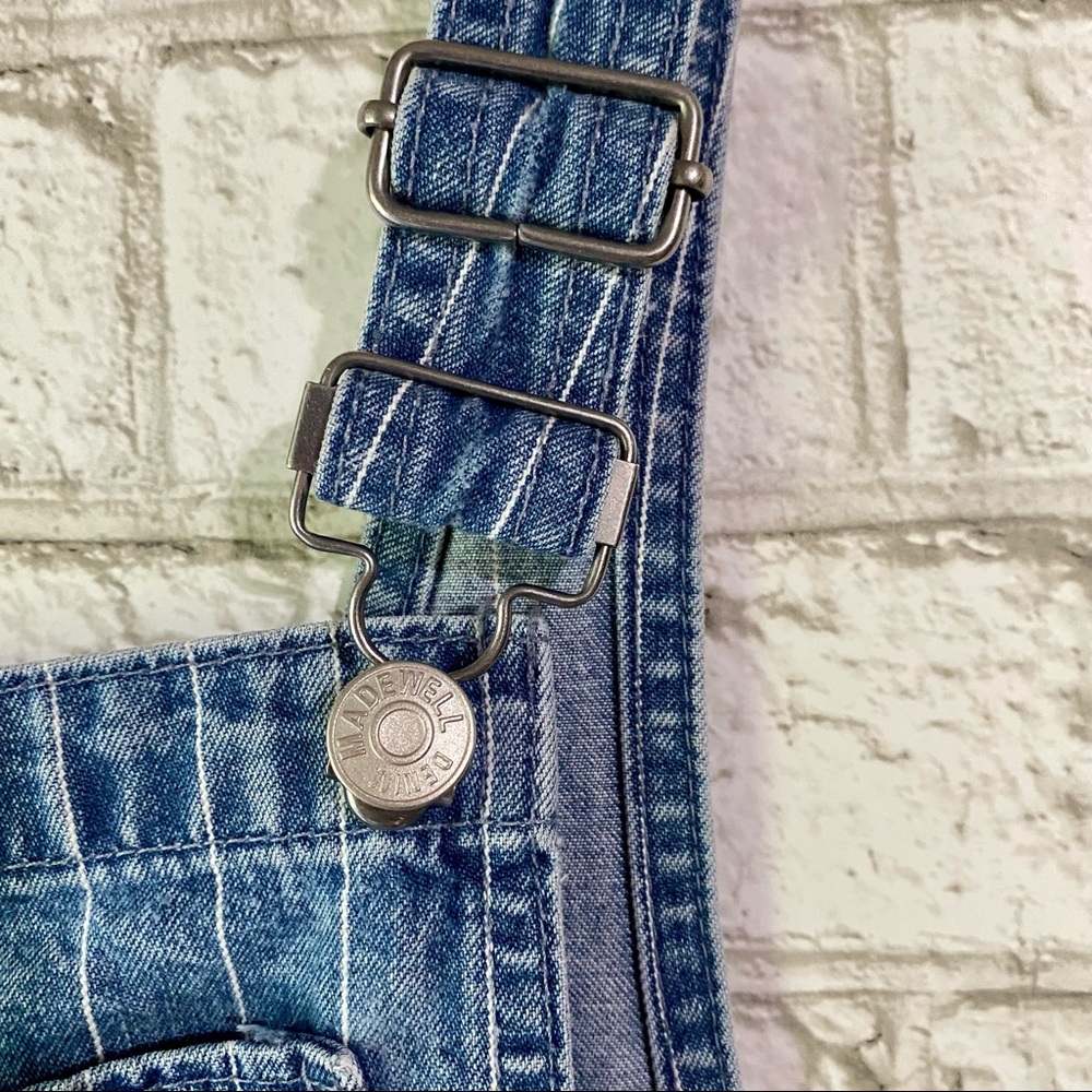 Madewell pinyon short overalls pinstripe - Picture 8 of 13